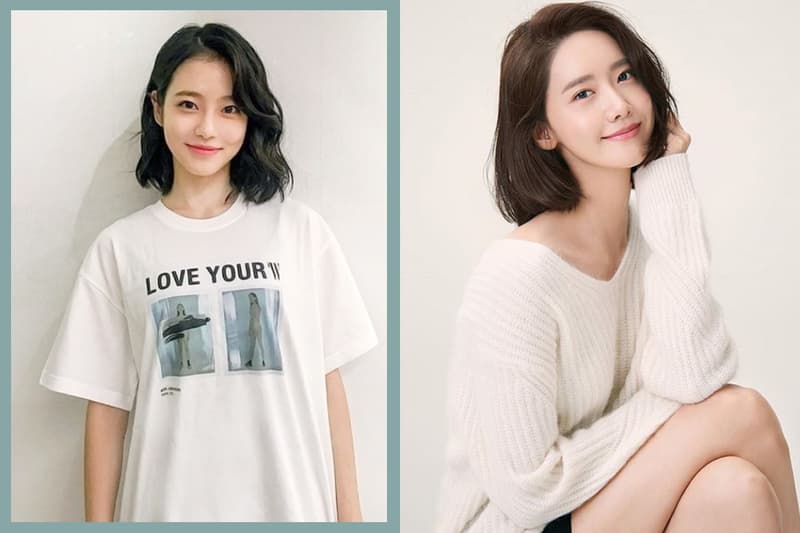 Korean girls Korean idols celebrities Yoona IU Lee Hyo Lee Kim Tae Ri Shin Ye Eun wavy airy bob hairstyles