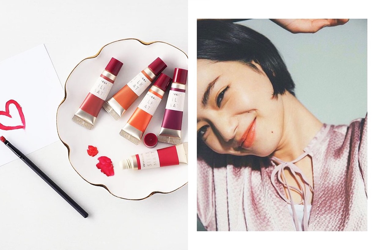 Integrate Shiseido Blush Cream Lip Gloss Matte colour red orange rose coral wine red Nana Komatsu Japanese cosmetics idols celebrities J Beauty