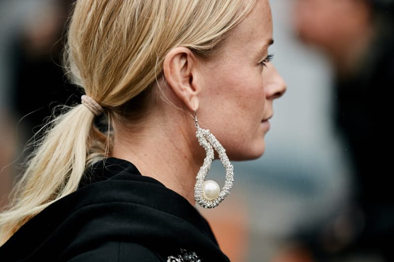 Pearl Pendant Earrings Street Style