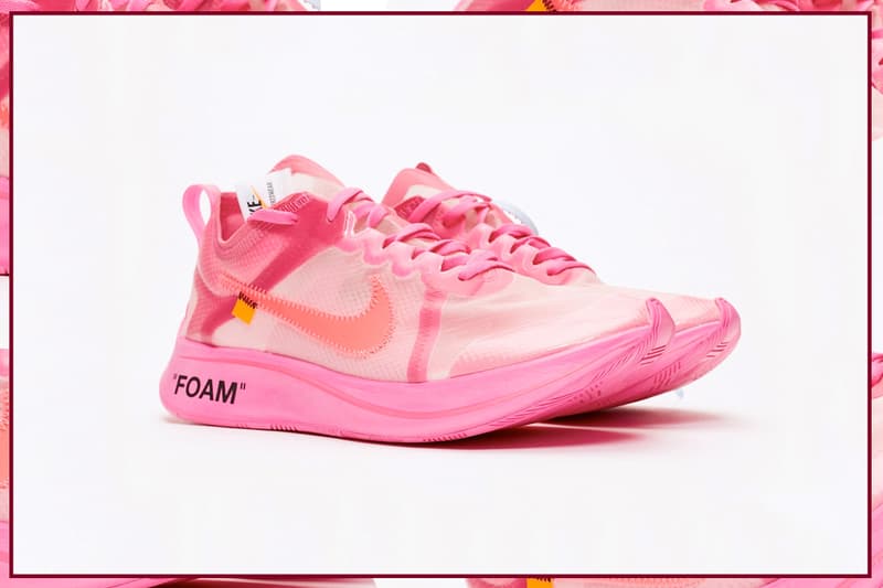 nike virgil abloh pink sneaker collabration zoom fly