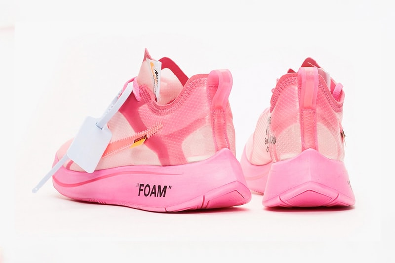 nike virgil abloh pink sneaker collabration zoom fly