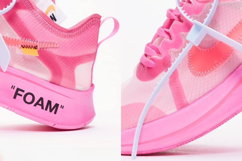 nike virgil abloh pink sneaker collabration zoom fly