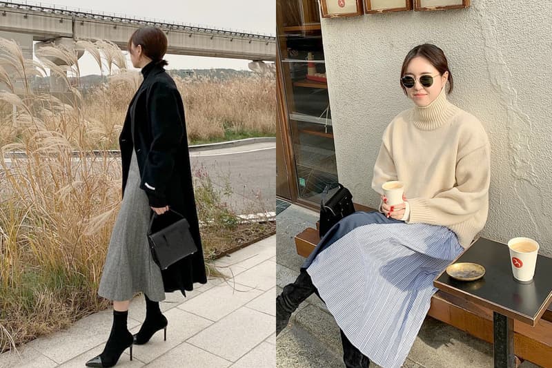 long skirt outfit inspiration korean girl miae