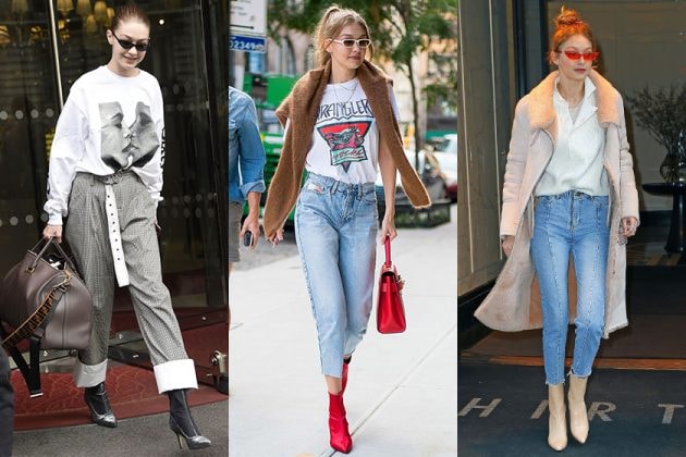 Gigi Hadid Celebrities Outfit Tips Ankle Boots Turtleneck blazer jacket