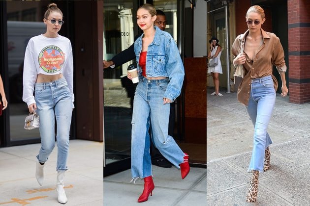 Gigi Hadid Celebrities Outfit Tips Ankle Boots Turtleneck blazer jacket