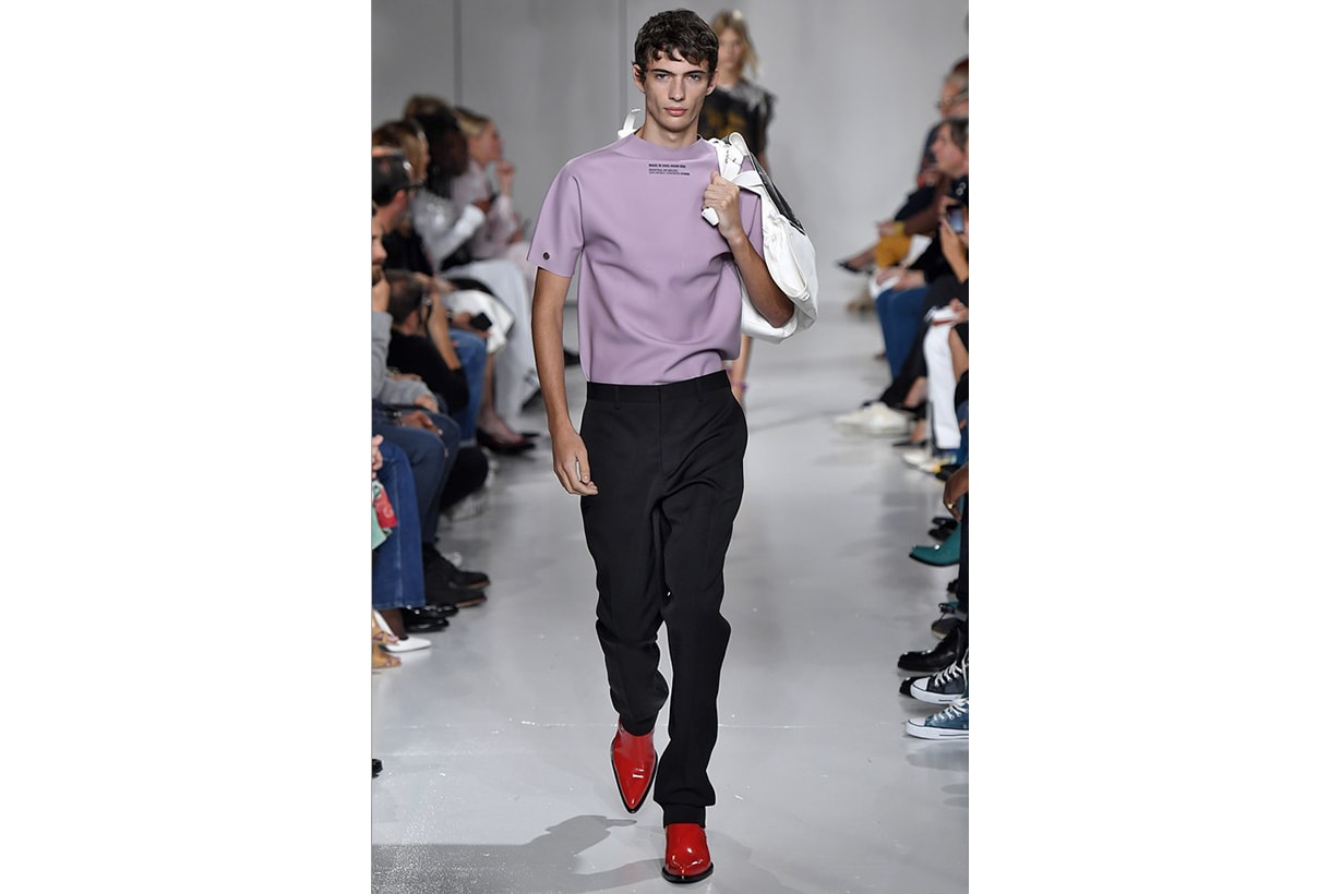 A look from Raf Simons's spring/summer 2018 collection for Calvin Klein, shown during New York Fashion Week