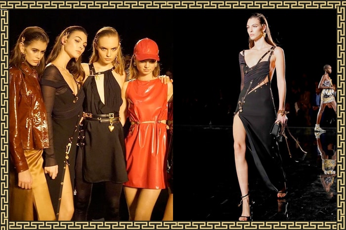 終將過去：Versace 最後一場秀，帶回了 20 年前最經典的別針洋裝！