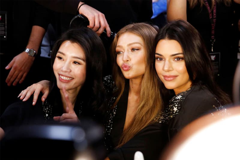 Victoria's Secret Backstage Ming Xi Gigi Hadid Kendall Jenner