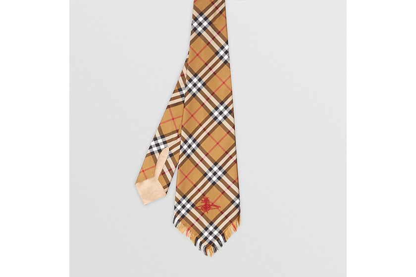 Burberry and Vivienne Westwood Wide Cut Vintage Check Silk Tie