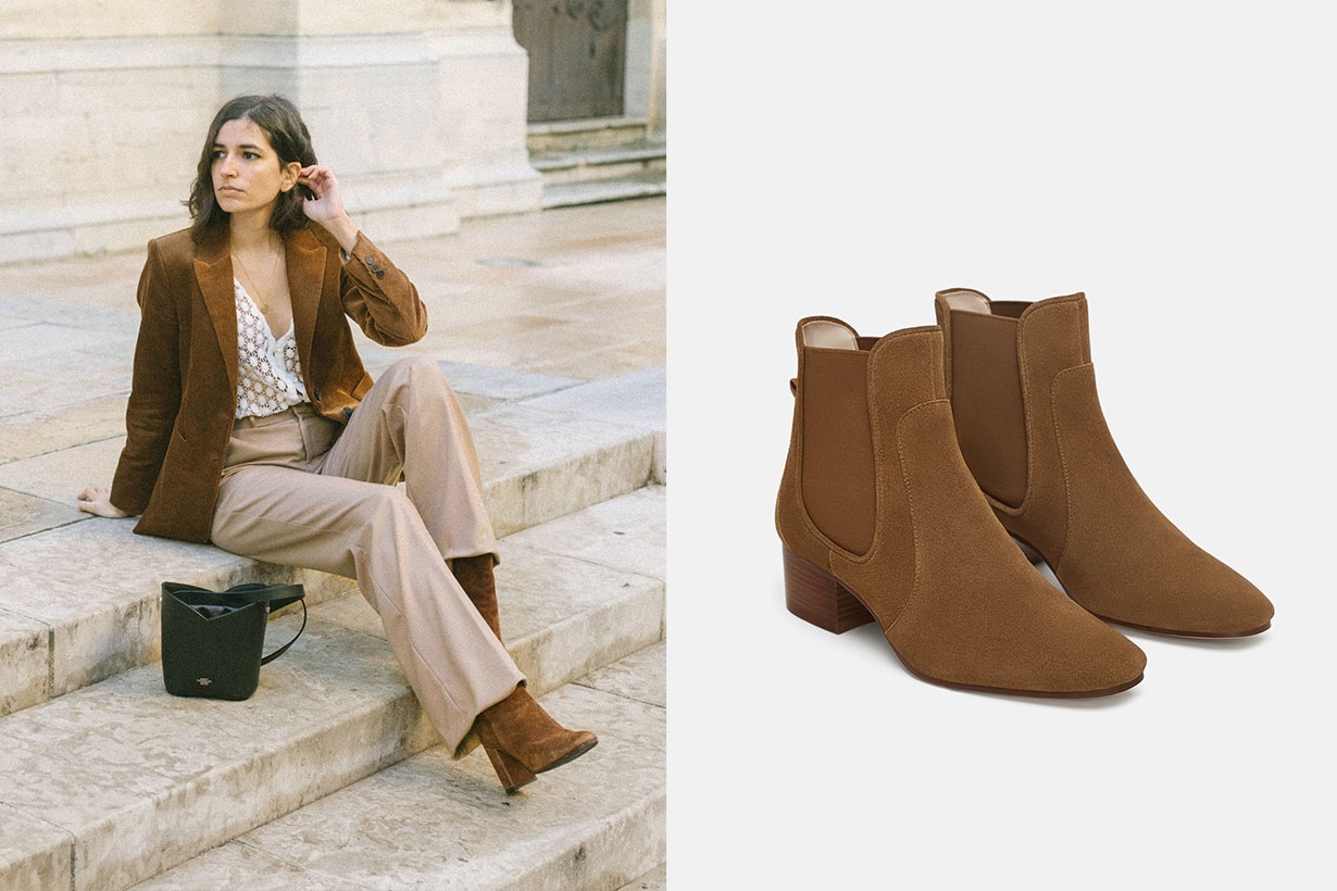 French Blogger Zara Leather Ankle Boots
