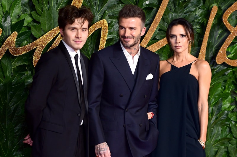 David Beckham Victoria Beckham Brooklyn Beckham British Fashion Awards 2018 Royal Albert Hall Cindy Crawford Rande Gerber Kaia Gerber Presley Gerber Celebrities Families