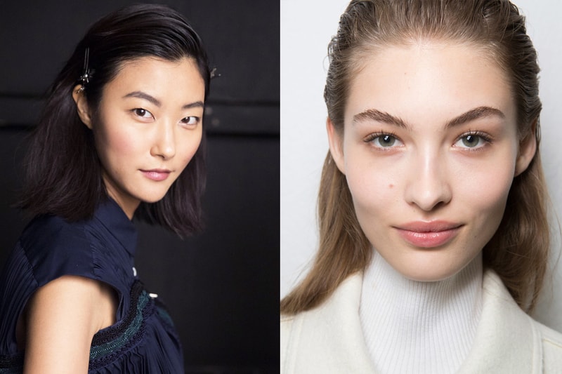 Eyebrows makeup trend 2019 Eye makeup beauty trend makeup artists messy straight long eyebrows