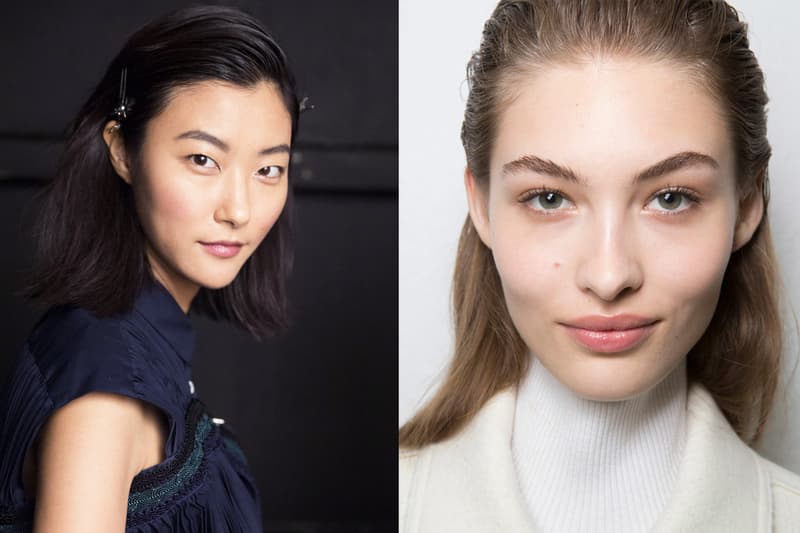 Eyebrows makeup trend 2019 Eye makeup beauty trend makeup artists messy straight long eyebrows