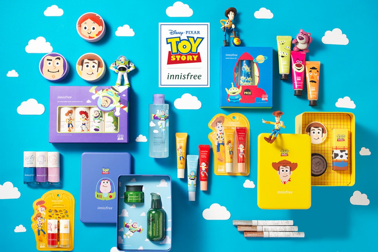 Innisfree Toy Story Disney Pixar Collaboration Collection Crossover Woody Buzz Lightyear Mask Lotion Lip Balm Nail Polish Makeup remover K Beauty Korean Skincare Cosmetics