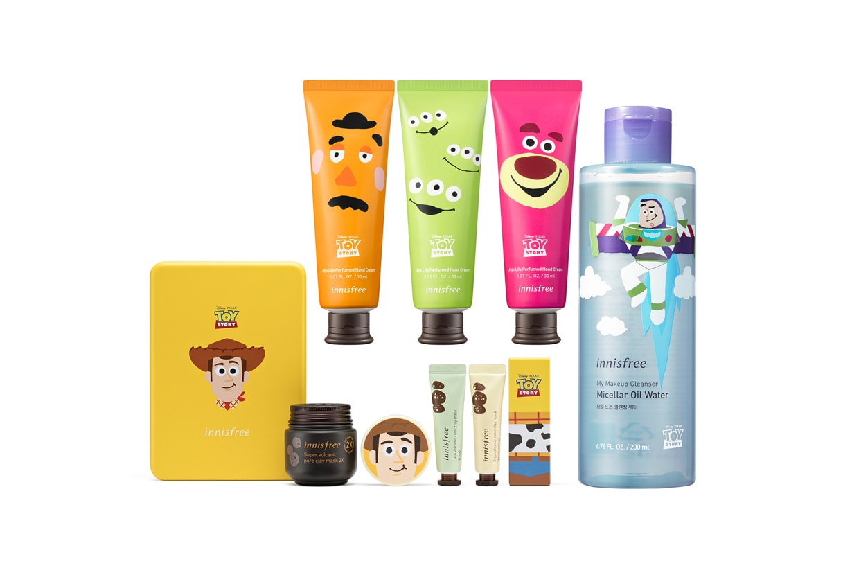 Innisfree Toy Story Disney Pixar Collaboration Collection Crossover Woody Buzz Lightyear Mask Lotion Lip Balm Nail Polish Makeup remover K Beauty Korean Skincare Cosmetics 