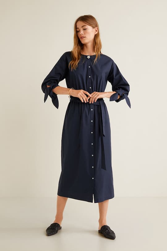 mango navy dress