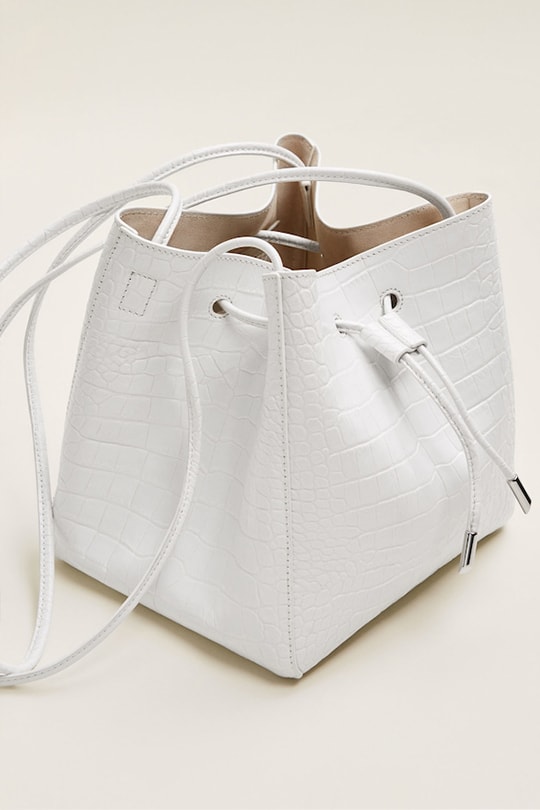 mango white bucket bags