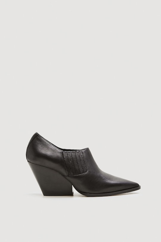 mango black ankle boots