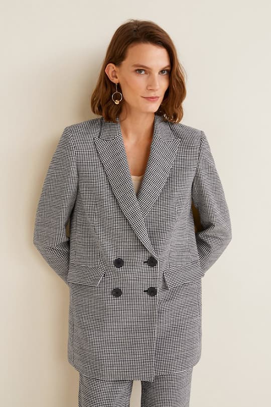 mango checked blazer