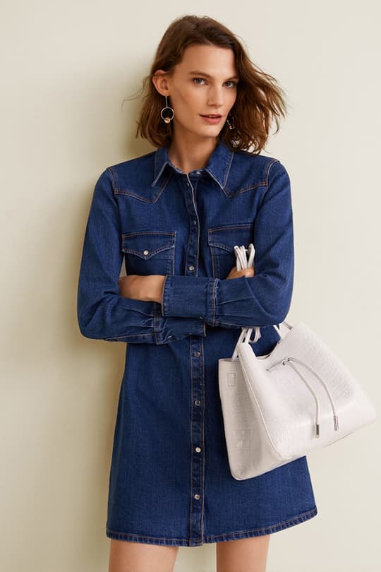 mango denim dress