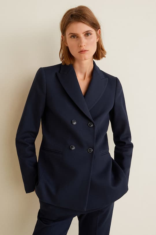 mango navy blzer