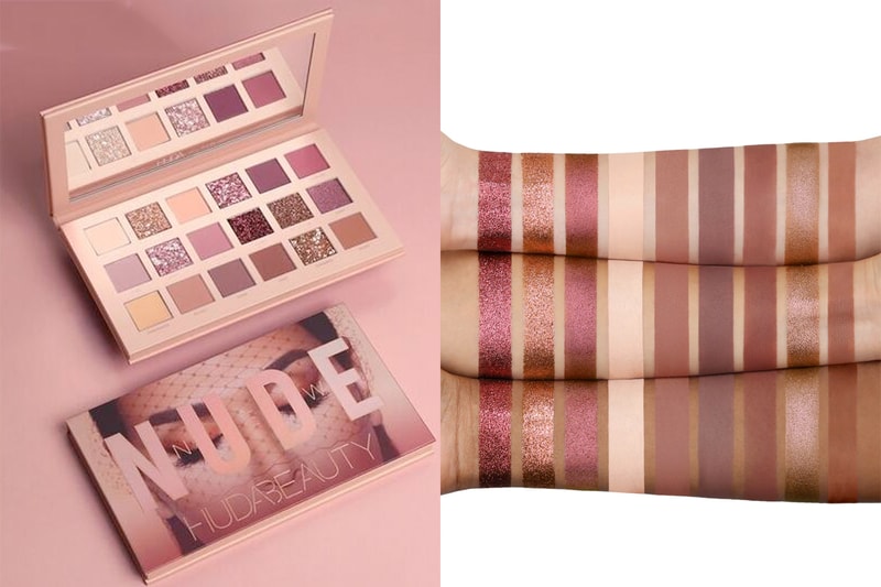 new nude palette huda beauty eye shadow matte metal