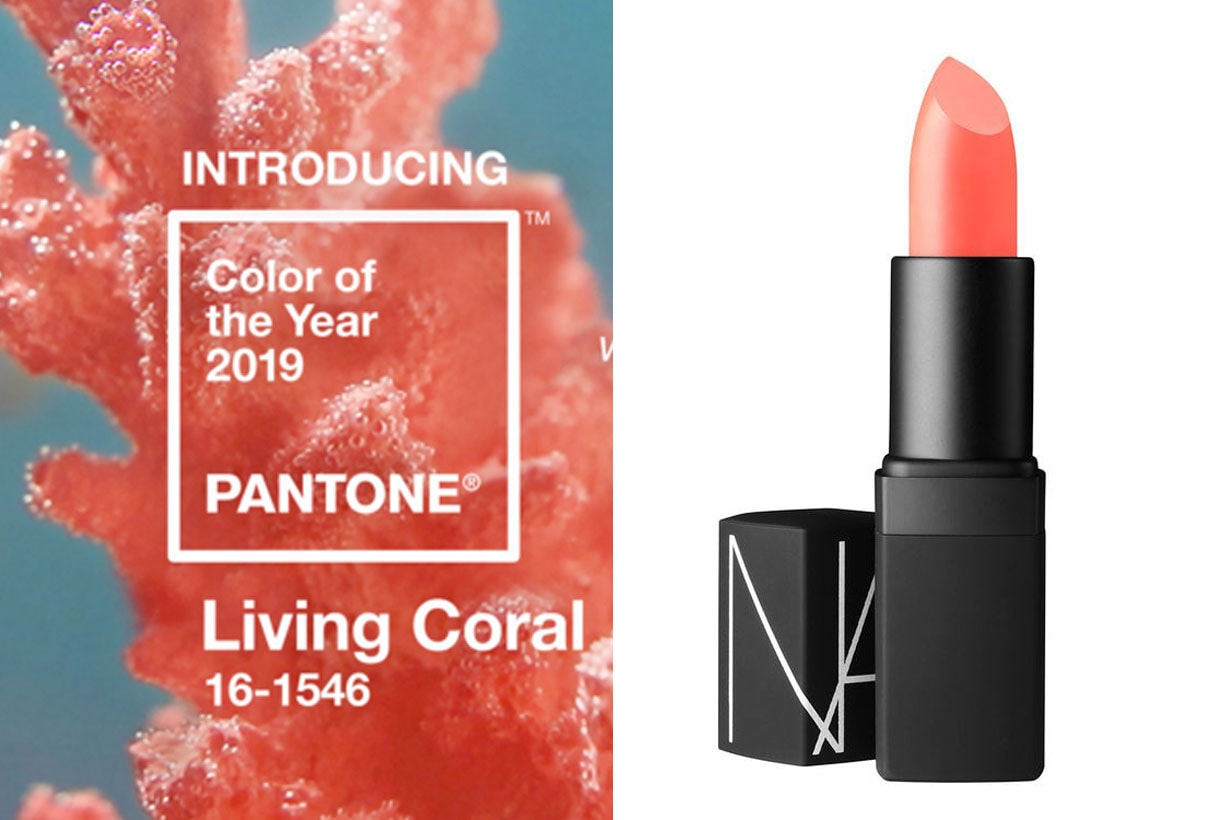 Pantone 2019 living coral makeup products