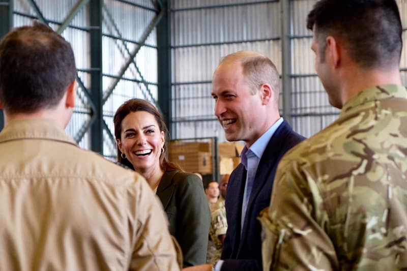 Prince William Kate Middleton RAF Akortiri Smythe Jigsaw Christmas Tree Prince George loves helicopter Prince Louis royal waving British Royal Family