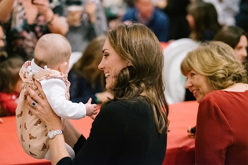 prince william kate middleton snowball fight christmas party