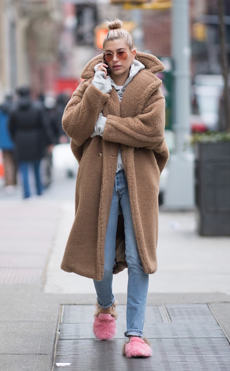 Hailey Bieber Celebrities Winter Coats Outfit Ideas