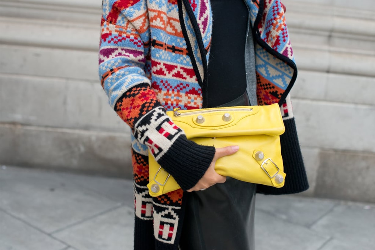 Balenciaga Clutch Street Style