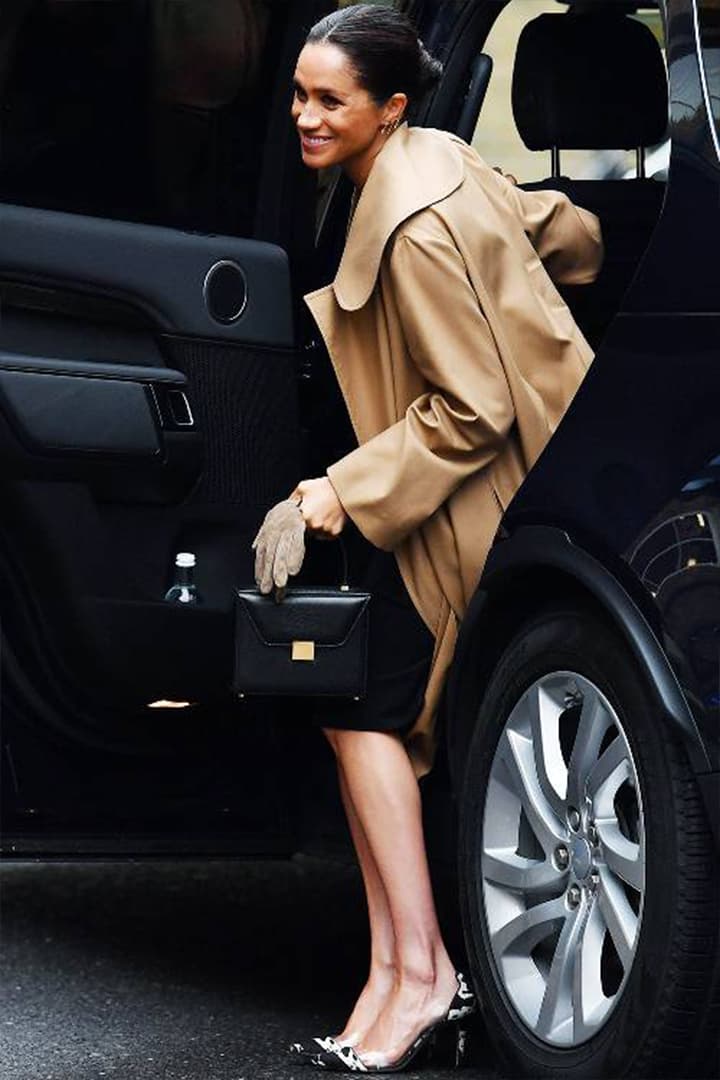 Meghan Markle Smart Work Visit Victoria Beckham Bag