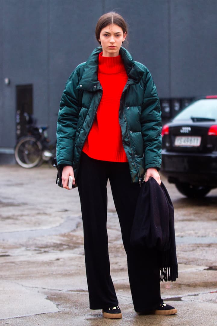 Puffy Winter Coat Outfits Street Style