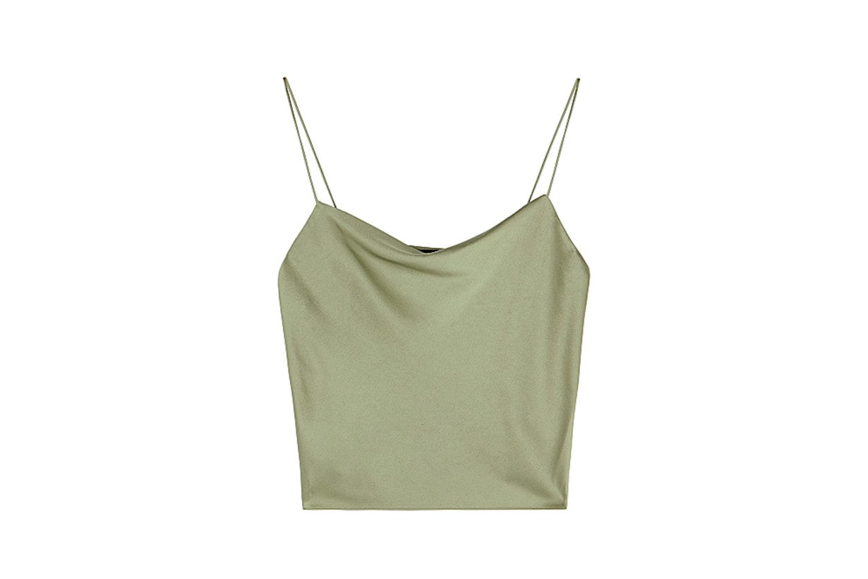 ALICE + OLIVIA  Harmon sage satin top