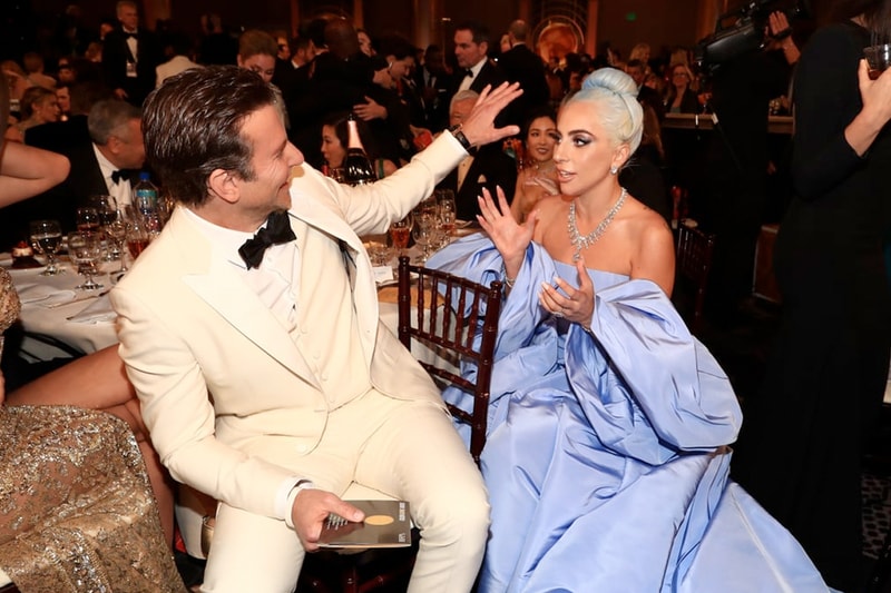 lady gaga bradley cooper irina golden globe meme behind the scenes