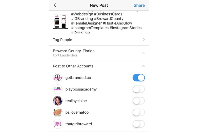 instagram regram posts across multiple accounts