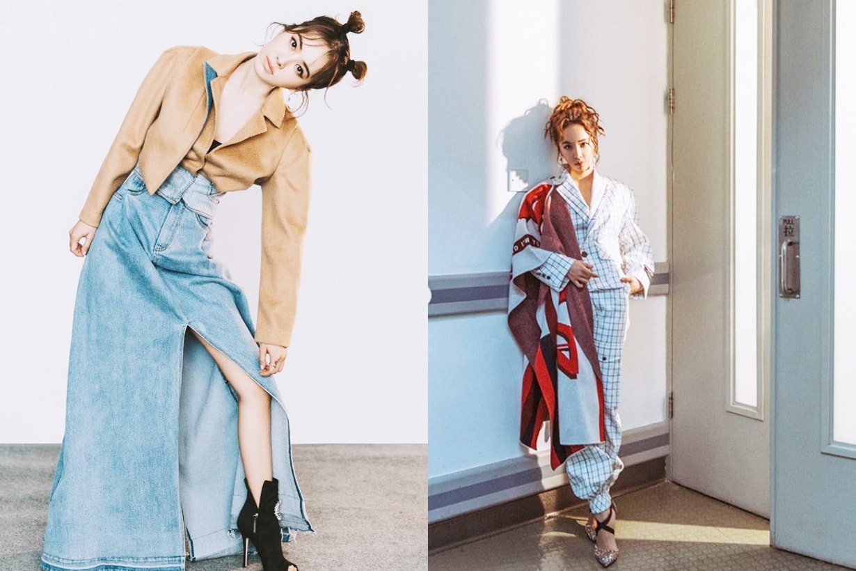 Jolin Cai Jolin Tsai Jeans Denim Style Fendi Puffer Down Jacket Louis Vuitton Handbag Airport fashion celebrities style Taiwan singer ugly beauty