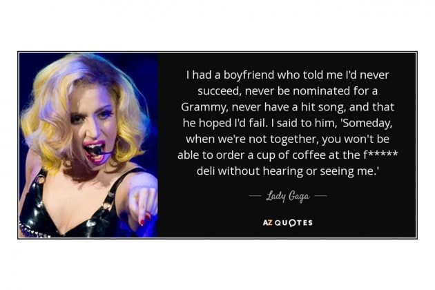 Lady gaga ex boyfriend quotes