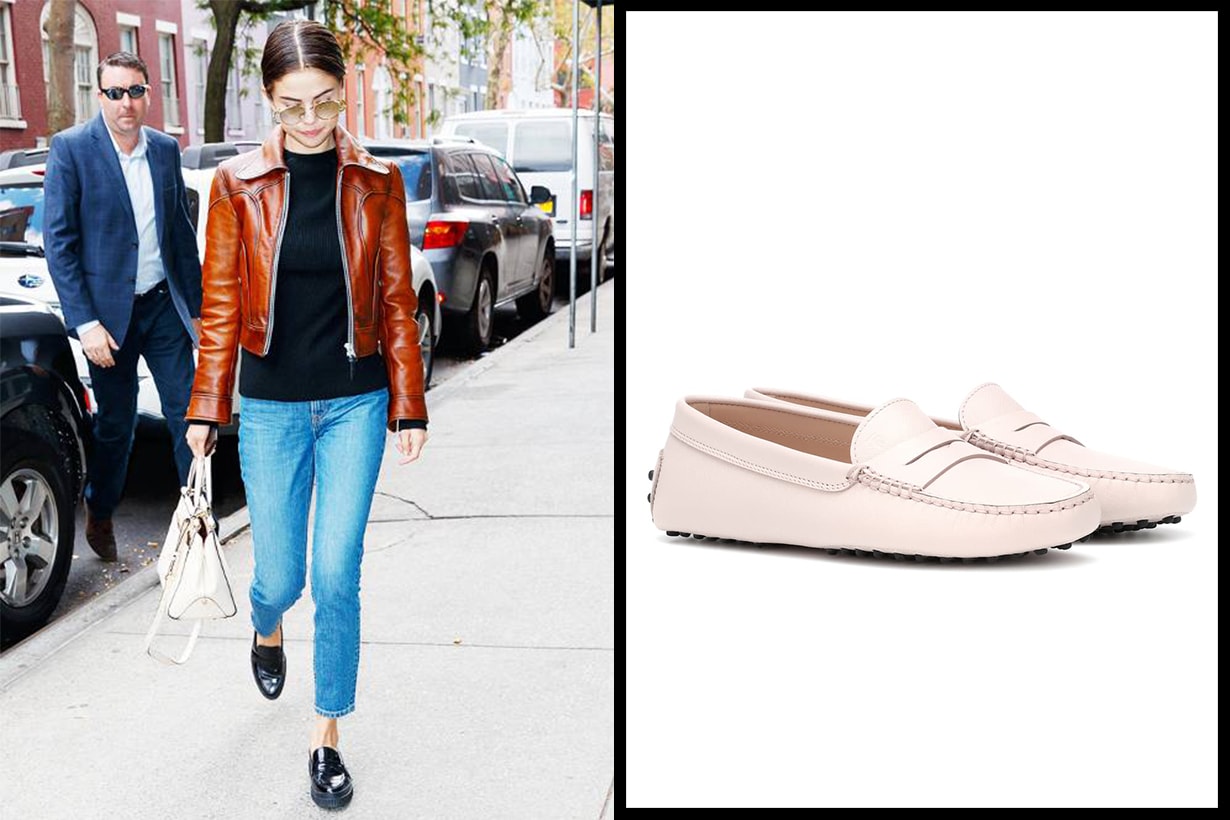 Tod’s Gommino Leather Loafers Selena Gomez