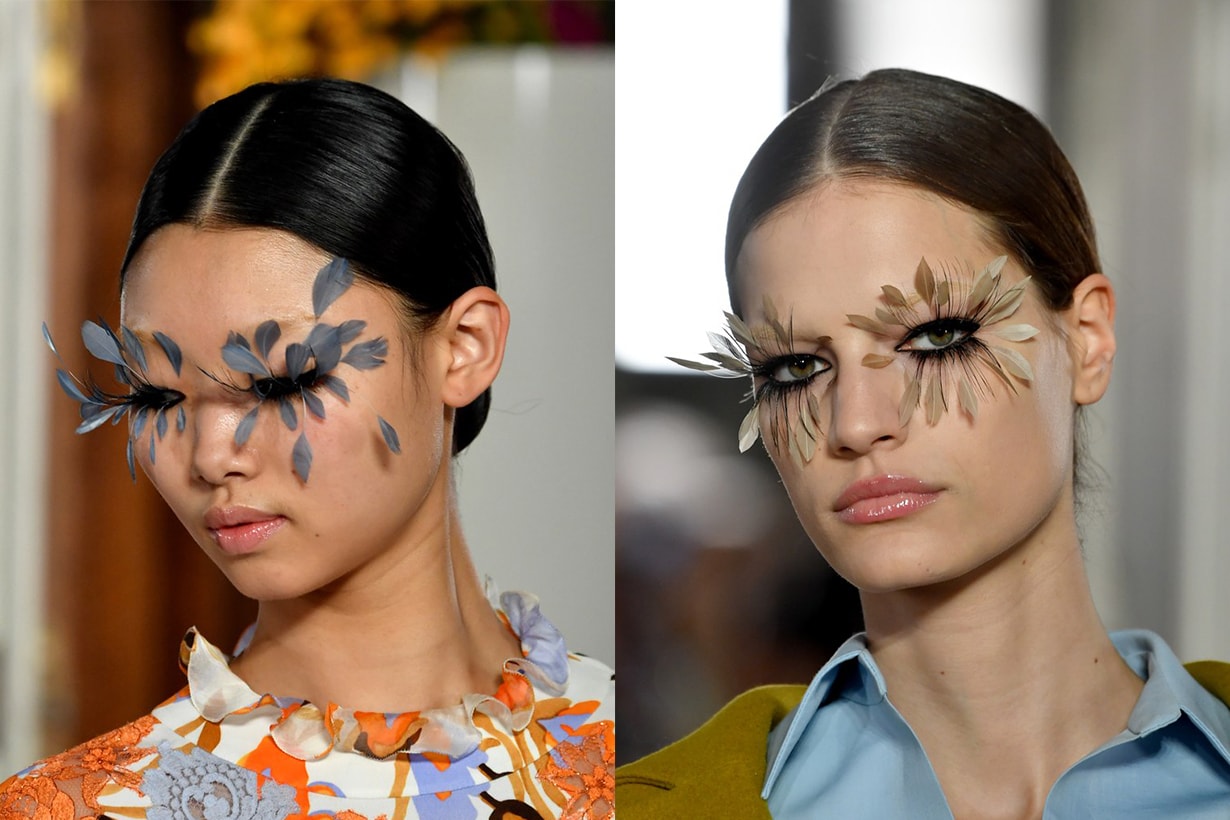 Model Backstage Floral Eyelashes