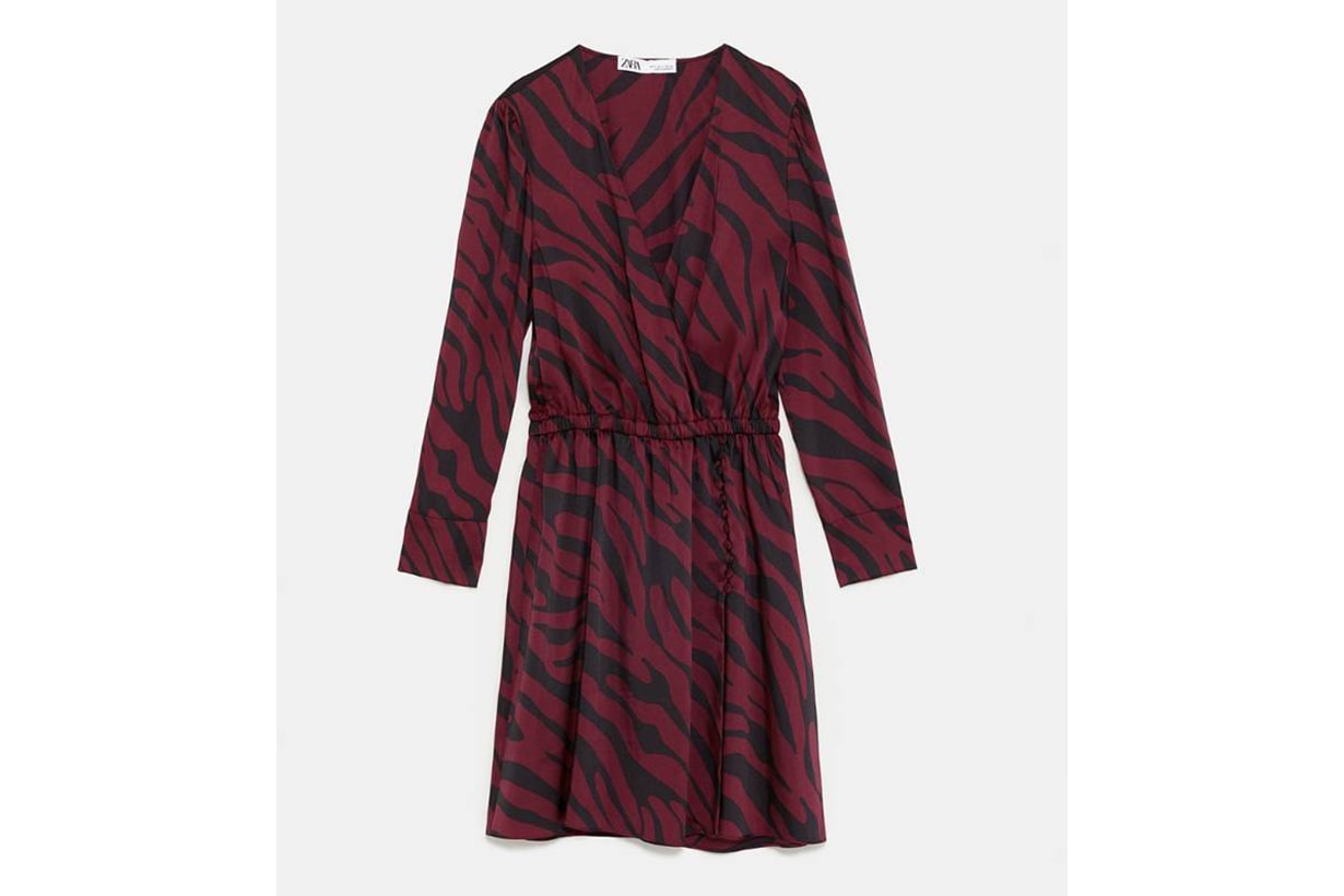 Zara Animal Print Wrap Dress