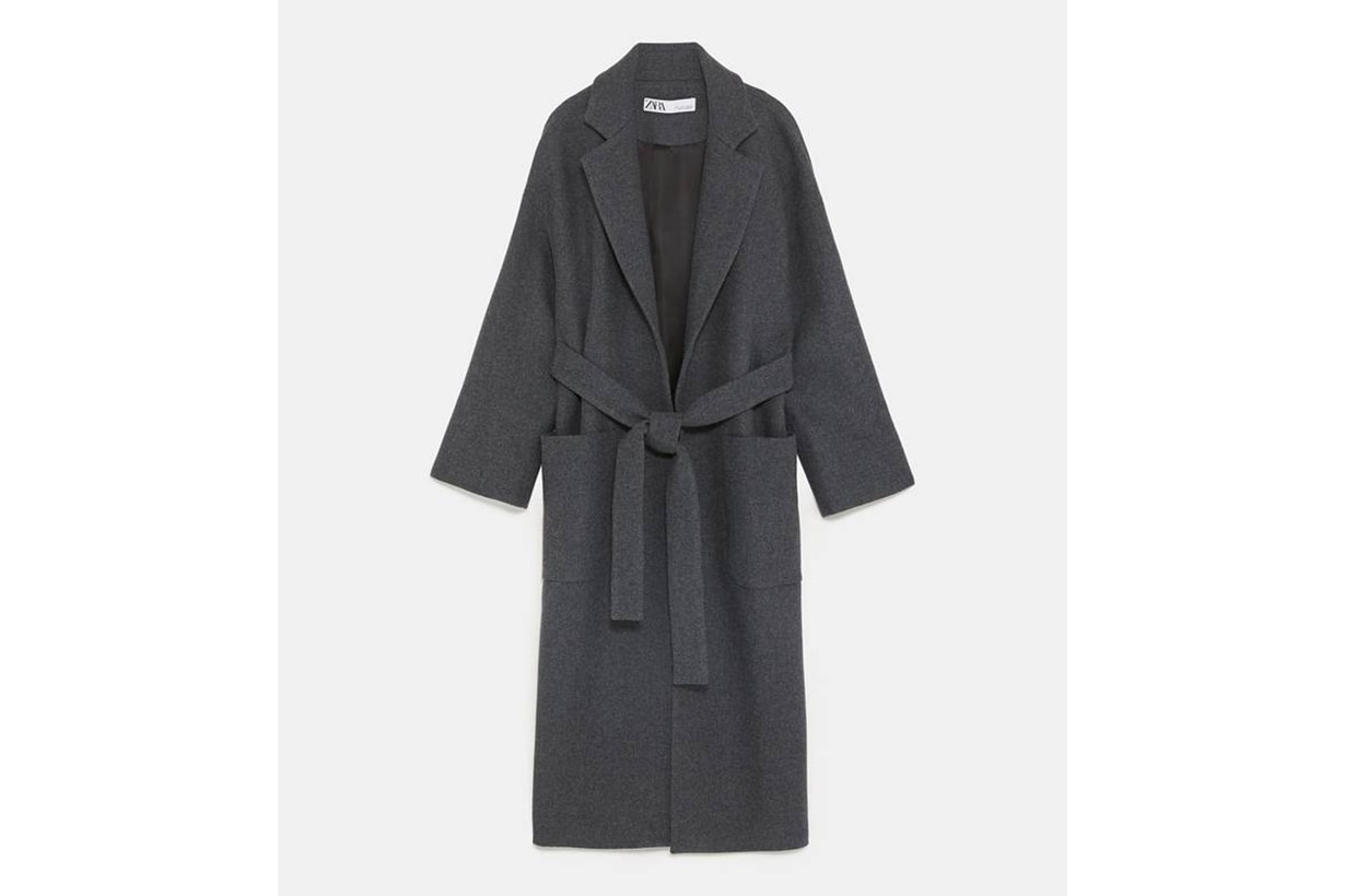Zara Double Breasted Belted Coat
