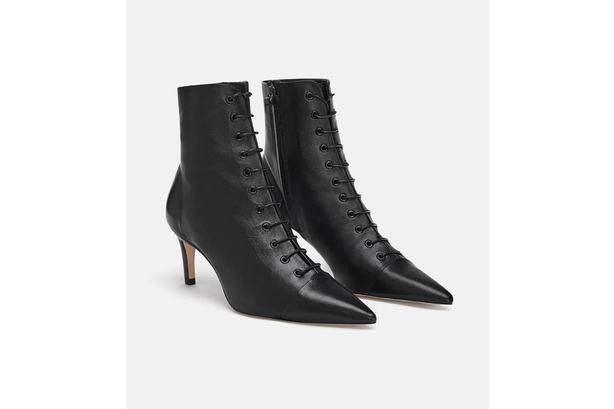 Zara Lace-up Leather Boots
