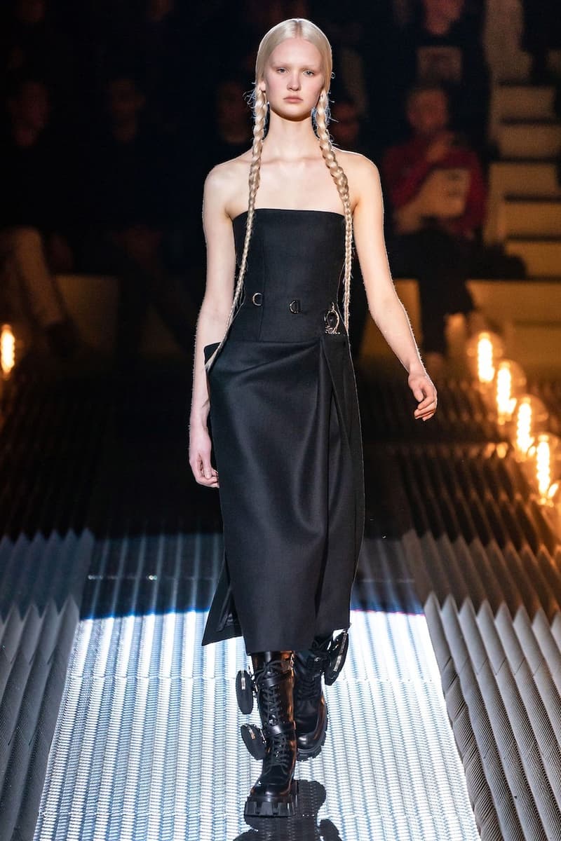 prada miuccia mfw milan fw19 runway frankenstein cara