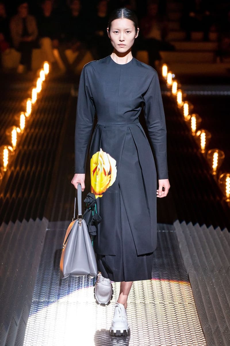 prada miuccia mfw milan fw19 runway frankenstein cara