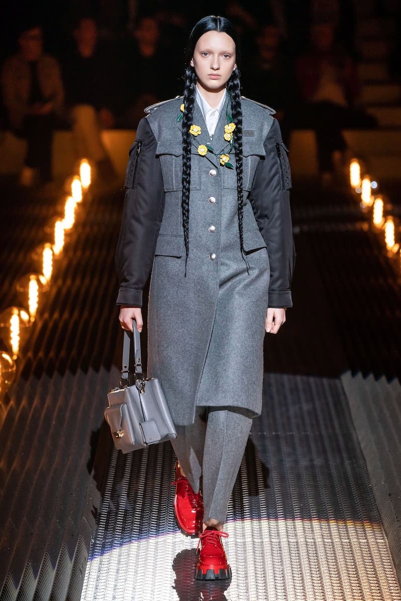 prada miuccia mfw milan fw19 runway frankenstein cara