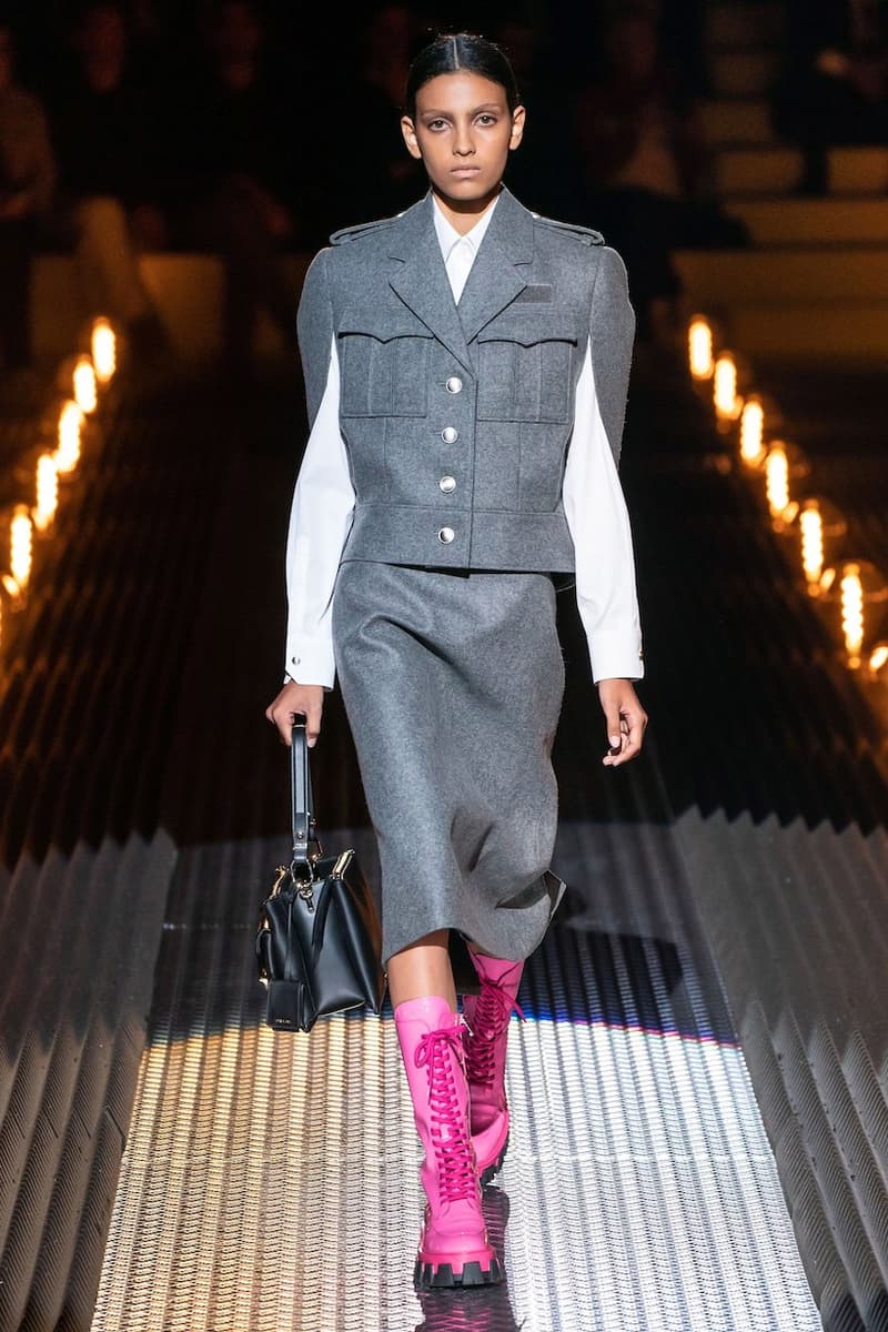 prada miuccia mfw milan fw19 runway frankenstein cara