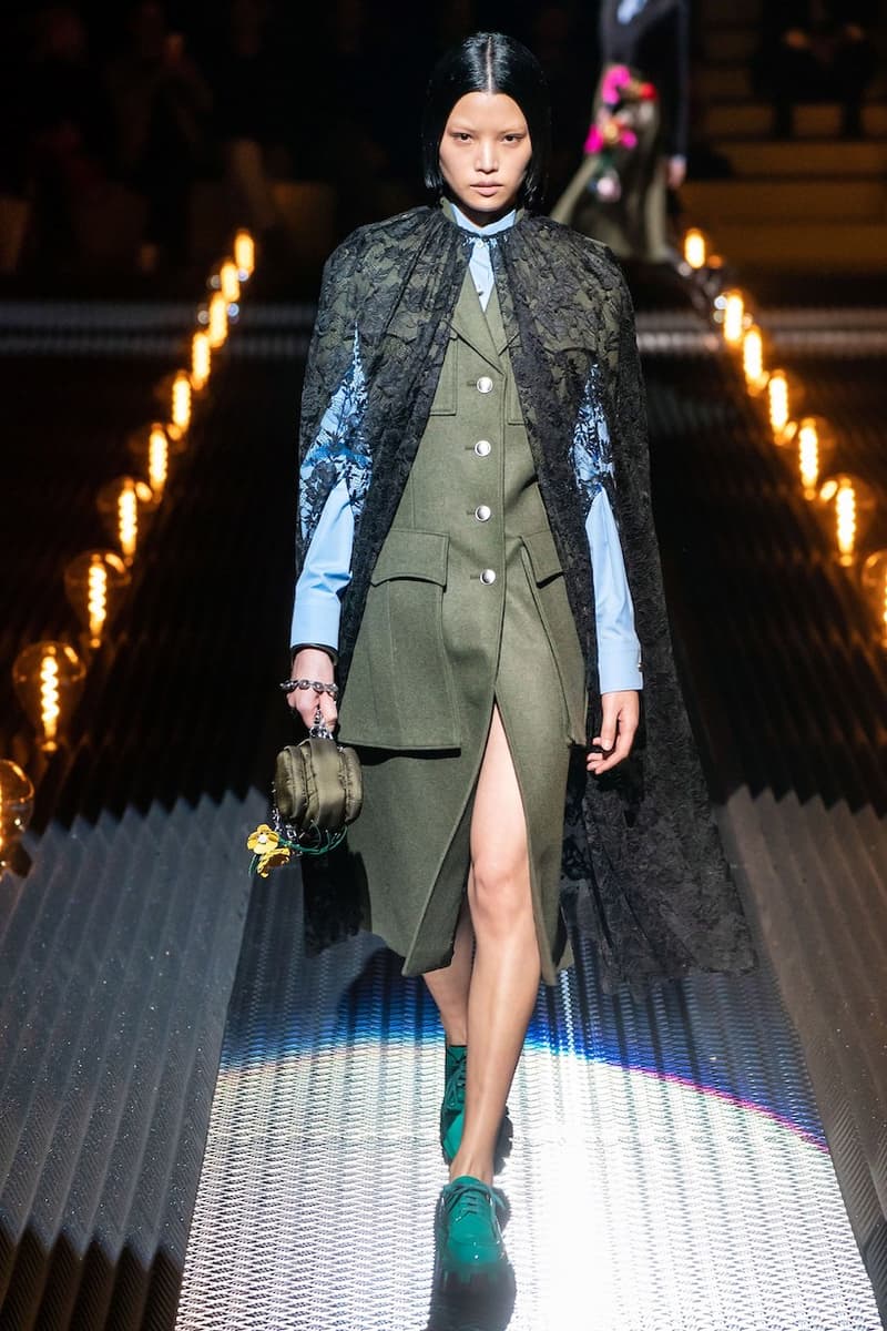 prada miuccia mfw milan fw19 runway frankenstein cara