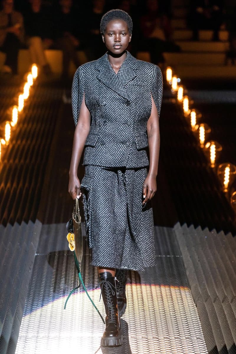 prada miuccia mfw milan fw19 runway frankenstein cara