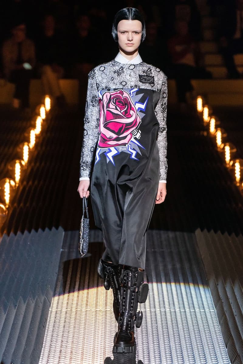 prada miuccia mfw milan fw19 runway frankenstein cara